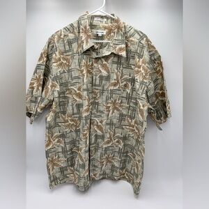 Pierre Cardin Men’s Hawaiian Shirt XXL 100% Cotton Tropical Short Sleeve